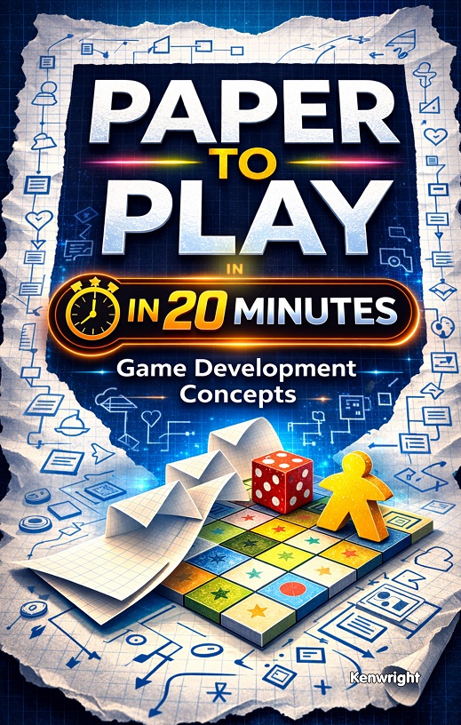Cover of Paper to Play in 20 Minutes: Rapid Game Prototyping (Game Development Concepts)